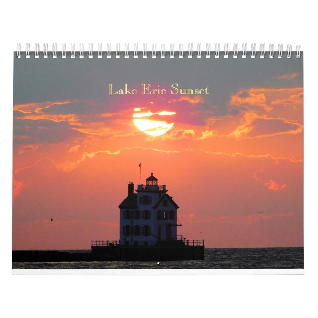 Calendrier Les couchers de soleil du lac Érié (Protection)