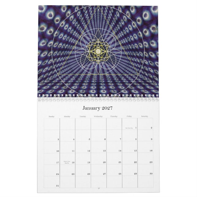 Calendrier Les géométries de système solaire par Martineau (Jan 2027)