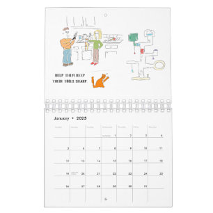 Calendrier Les hommes sont comme les chats Calendrier-petit C