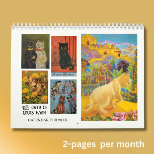 Calendrier Les Merveilleux Chats de Louis Wain 2026