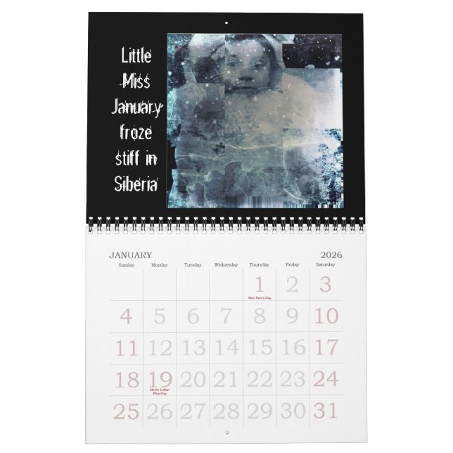 Calendrier Les mois de Mayhem de Shadow Leitner (Jan 2026)