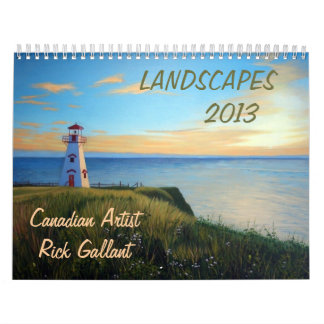 Calendrier Les paysages classent par l'artiste Rick de
