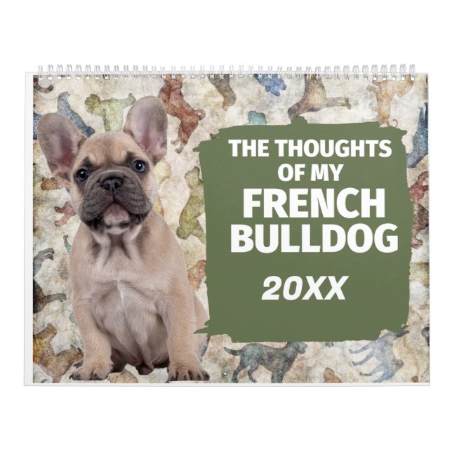 Calendrier Les pensées hilarantes de mon Bulldog français (Protection)