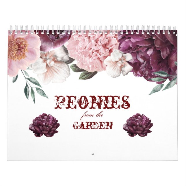 Calendrier Les pivoines du jardin (Protection)