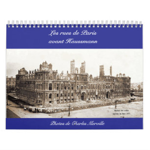 Calendrier Les rues de paris avant 1870