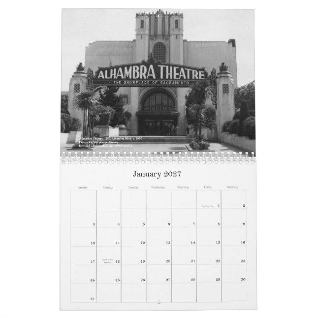 Calendrier Les structures perdues de Sacramento (Jan 2027)