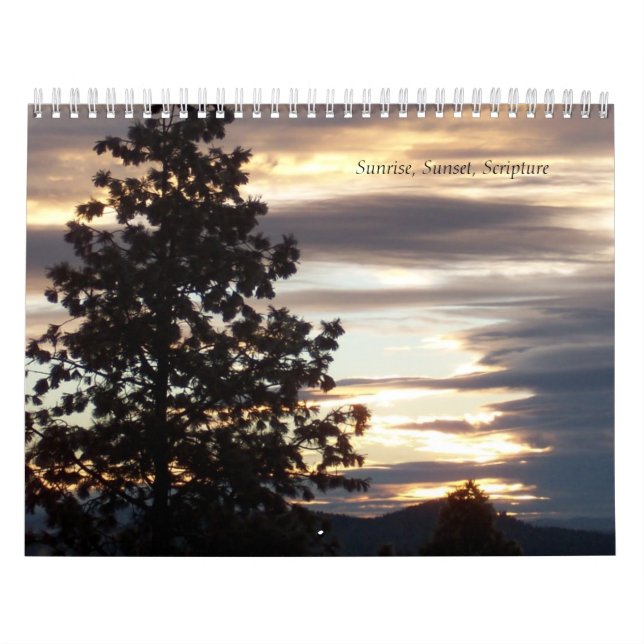 Calendrier Lever de soleil, coucher du soleil, écriture (Protection)