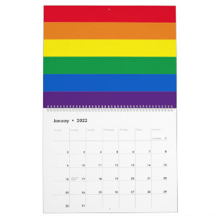 Calendrier Lgbt rainbow rayures couleurs Lgbtq drapeau gay pr