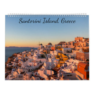 Calendrier L'île de Santorin, Grèce Photo