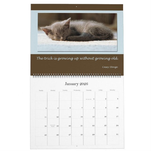 Calendrier L'inquiétude gaspille la sagesse (Jan 2026)