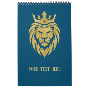 Calendrier Lion Avec Couronne - Style Or 3