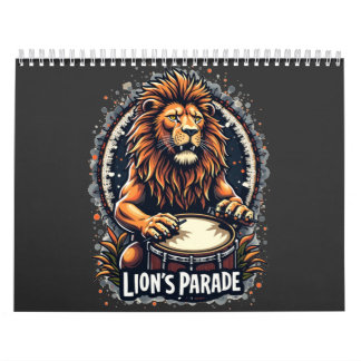 Calendrier Lion's Drum Parade drôle d'art : Majestic Lion Imp