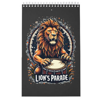 Calendrier Lion's Drum Parade drôle d'art : Majestic Lion Imp