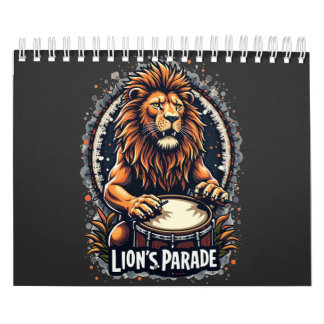 Calendrier Lion's Drum Parade drôle d'art : Majestic Lion Imp