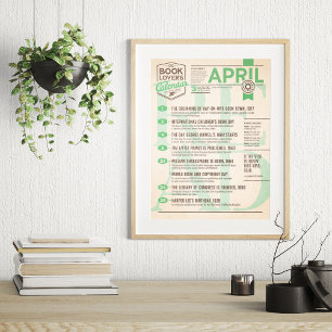 Calendrier Littéraire Poster Avril