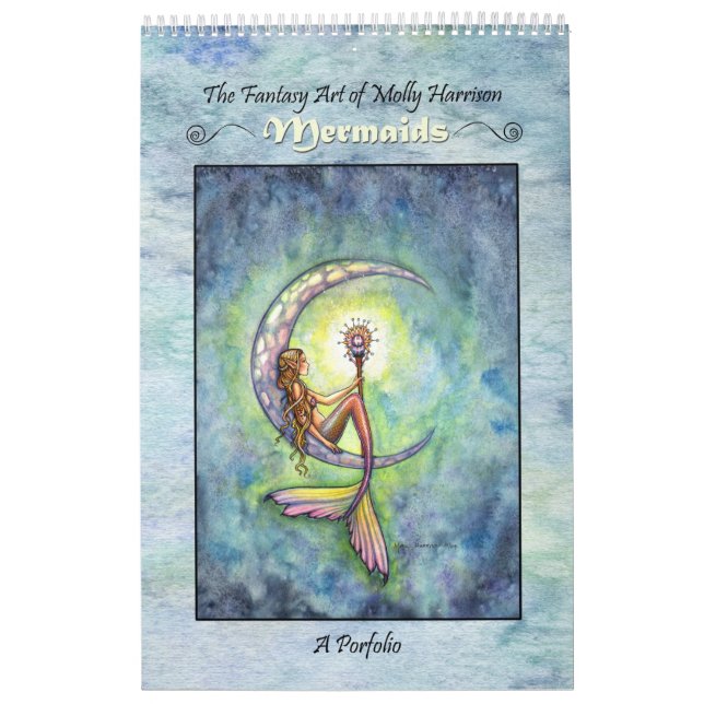 Calendrier Livre d'images du portefeuille Mermaids Molly Harr (Protection)
