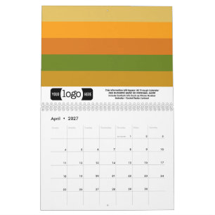 Calendrier Logo 2027 - Cadeau d'affaires - Motifs Intéressant