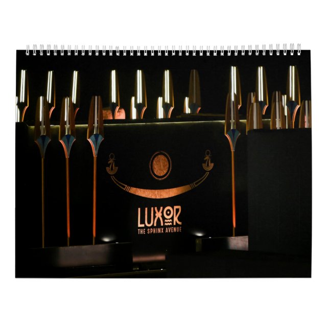 Calendrier Luxor Modern Egypt Avenue Of Sphinxes Bateau solai (Dos)