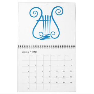 Calendrier Lyre Bleue