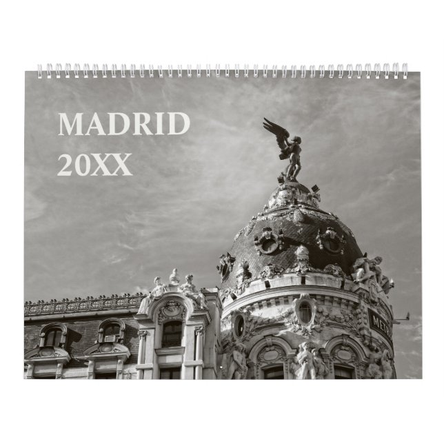 Calendrier Madrid 12 mois (Protection)