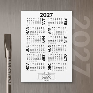 Calendrier magnétique 2027 Logo d'entreprise Carte