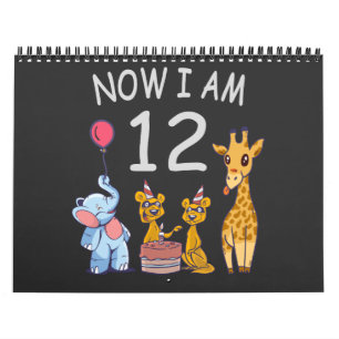 Calendrier Maintenant, j'ai 12 ans 12e anniversaire au Zoo