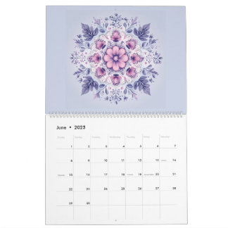 Calendrier Mandala de la série en floraison