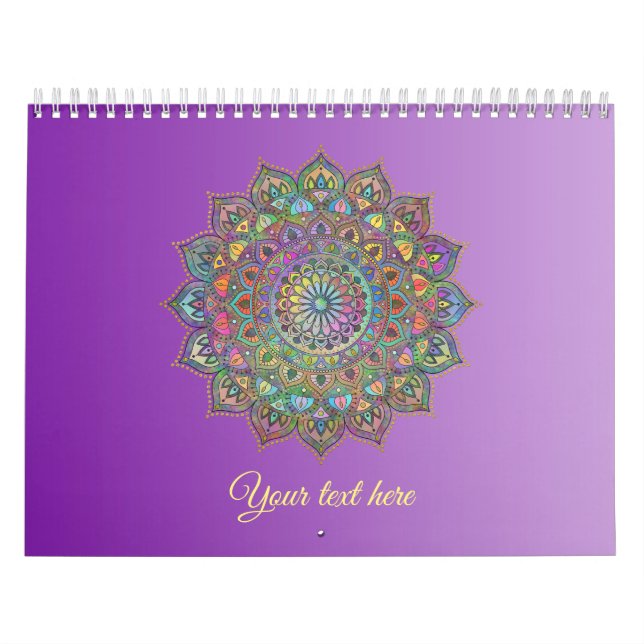 Calendrier Mandala Inde Style 1 (Protection)