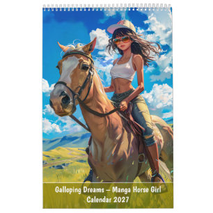 Calendrier Manga Fille de Cheval - Rêves au Galop