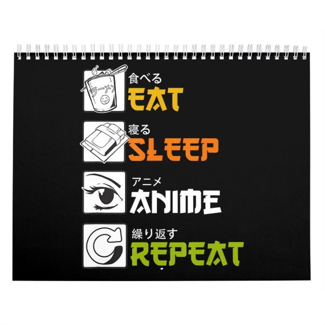 Calendrier Mangez Sleep Anime Répétez L'Idée Cadeau Cosplayer (Protection)