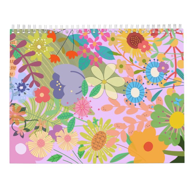 Calendrier Mariage de fleurs (Dos)