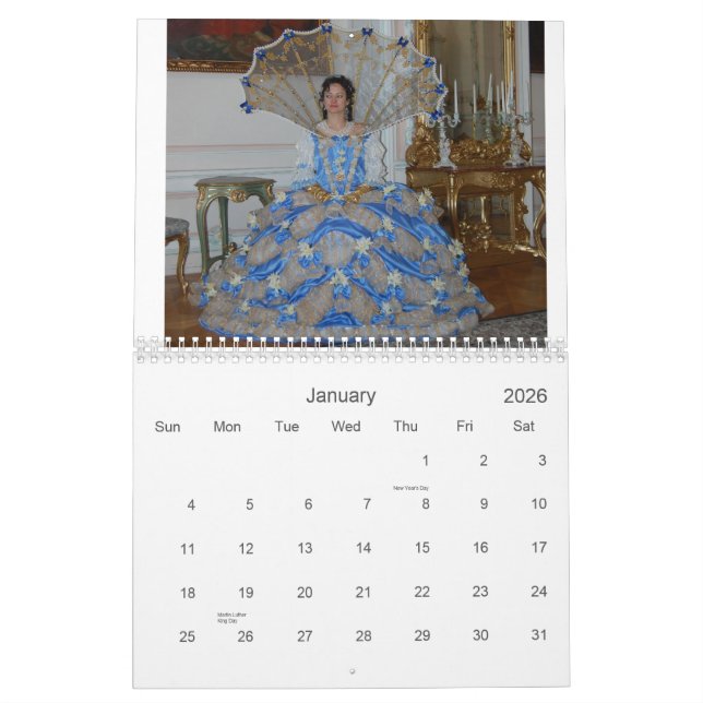 Calendrier marie Antoinette (Jan 2026)