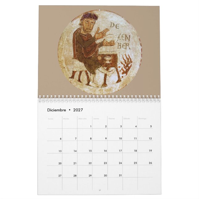 Calendrier médiéval 2 pages Standard (Dec 2027)