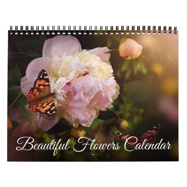 Calendrier Medium Size Beautiful Flowers Calendar (Protection)