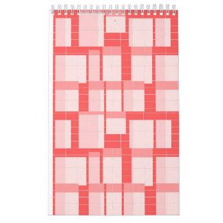 Calendrier meilleur carré rouge et rose