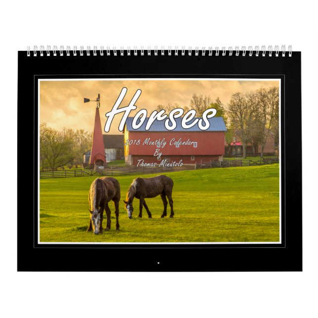 Calendrier mensuel des chevaux 2018 par Tom (Protection)