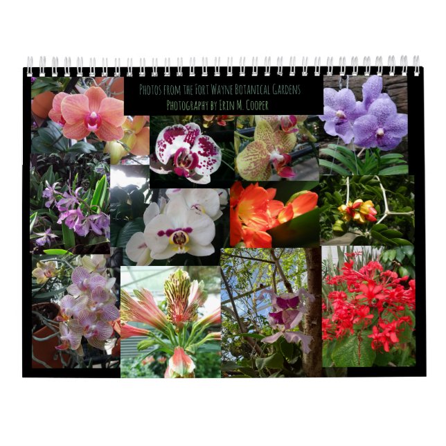 Calendrier Merveilles botaniques, orchidées et fleurs tropica (Dos)