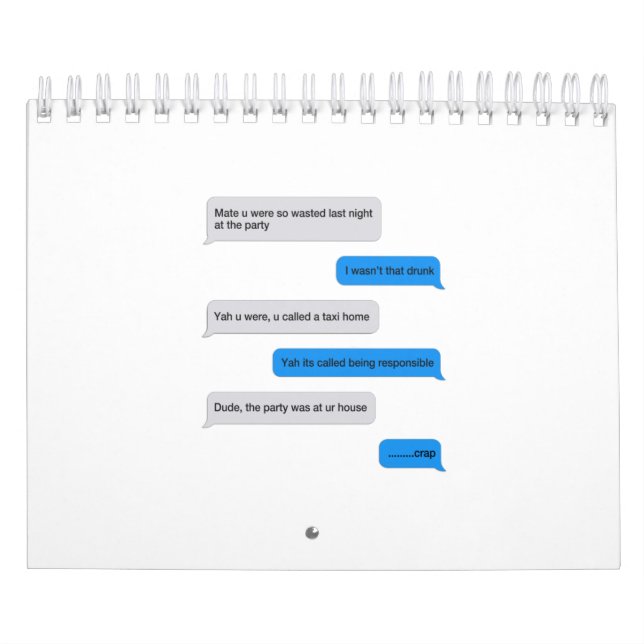 Calendrier Message texte amusant (Protection)