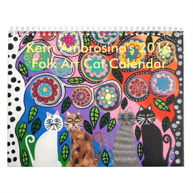 Calendrier mexicain de chat d'art populaire (Protection)