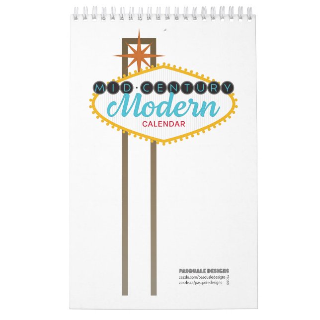 Calendrier Mid-Century Modern Calendar (Protection)