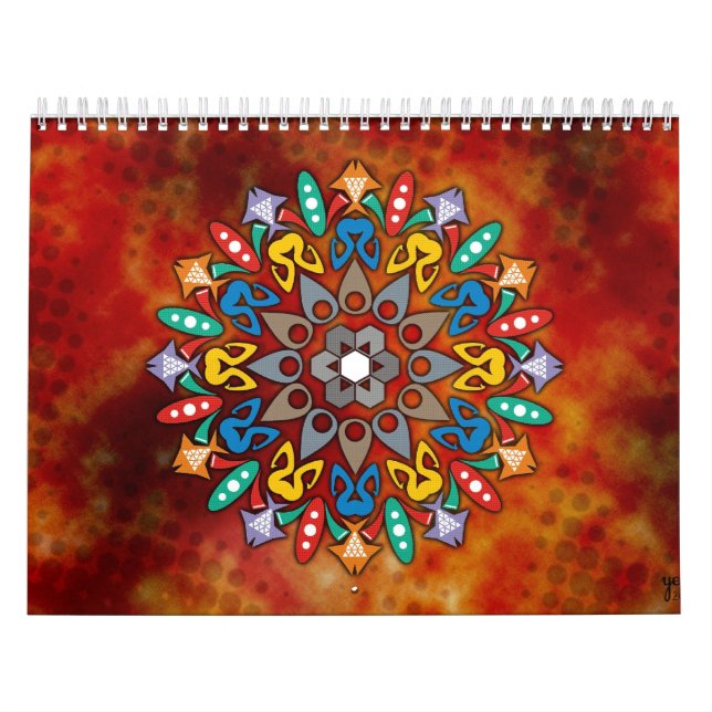 Calendrier mignon de livre de coloriage de mandala (Protection)