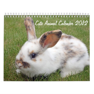 calendrier mignon des animaux 2012