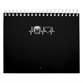 Calendrier Mignonne Chien Carlin Heartbeat Beau Chien Carlin