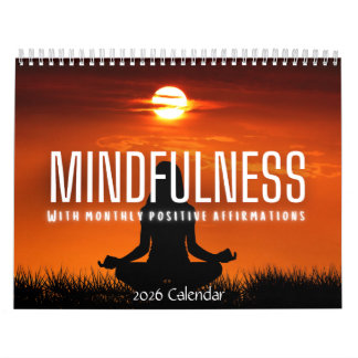 Calendrier Mindfulness Positive Affirmations 2026 Calendar