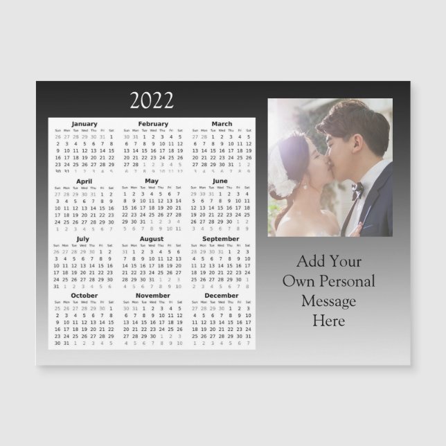Calendrier Mini Photo de Mariage 2022  Invitation  (Devant)