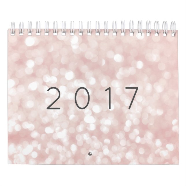 Calendrier Minimalisme Rose rose pastel Éclairage brillant (Protection)