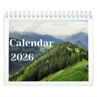 Calendrier Misty Mountains 2026 Wall Calendar | Nature Fog 