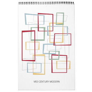 Calendrier Mmilieu du siècle moderne Retro atomique Art origi