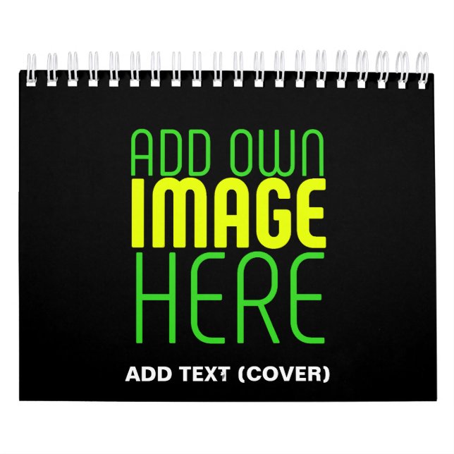 CALENDRIER MODÈLE DE TEXTE D'IMAGE NOIRE SIMPLE ET MODERNE (Protection)