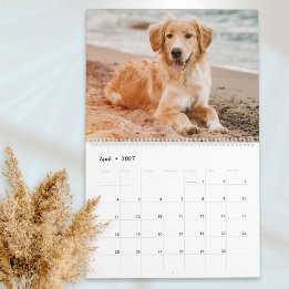 Calendrier Modèle simple pour photo de chien personnalisée po